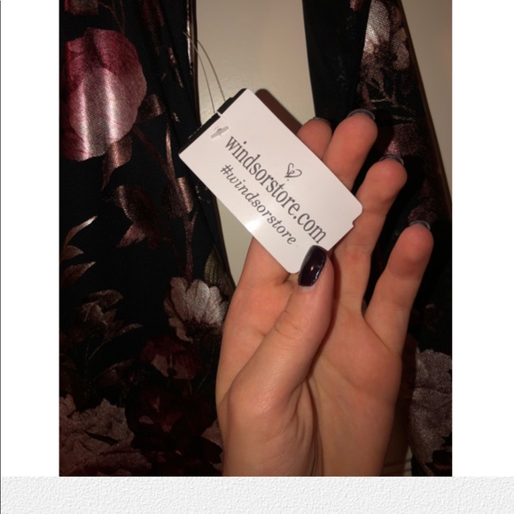 Floral print 3/4 sleeve Windsor Floral Print Dress - Picture 2 of 2